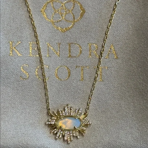 Kendra Scott Grayson Gold Earrings and Necklace set NWT - Picture 2 of 7